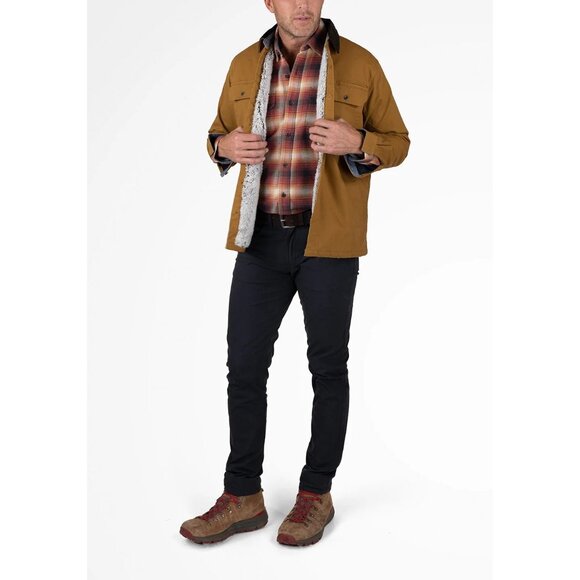 Vintage Stretch Canvas Shirt Jacket with Sherpa Lining - Large, New with Tag - Picture 5 of 6